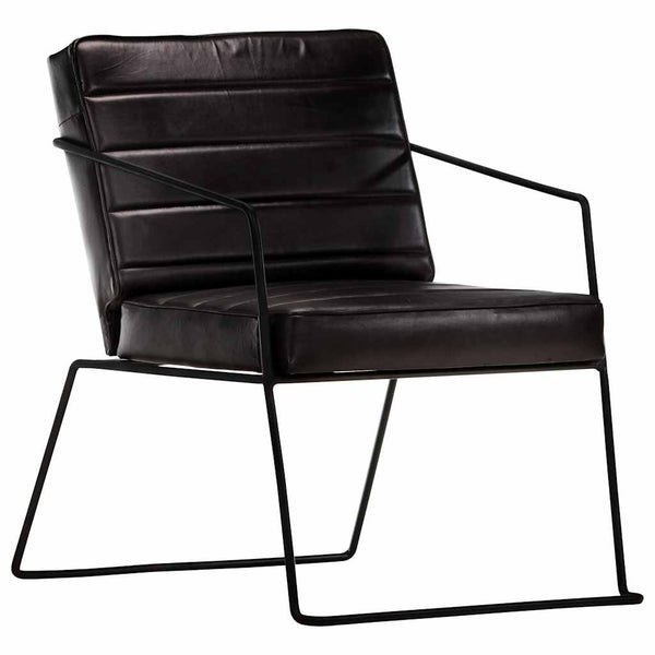 vidaXL Fauteuil Cuir véritable Noir