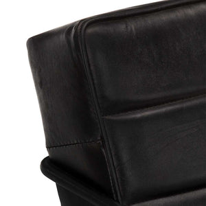 vidaXL Fauteuil Cuir véritable Noir
