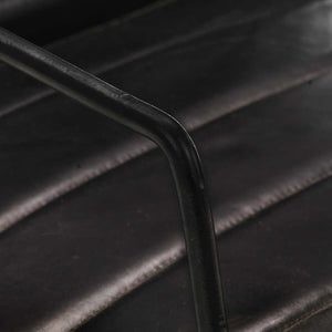 vidaXL Fauteuil Cuir véritable Noir