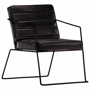 vidaXL Fauteuil Cuir véritable Noir