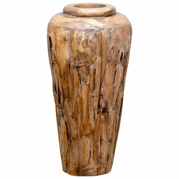 Deko-Vase 40 x 80 cm Massivholz Teak