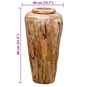Deko-Vase 40 x 80 cm Massivholz Teak
