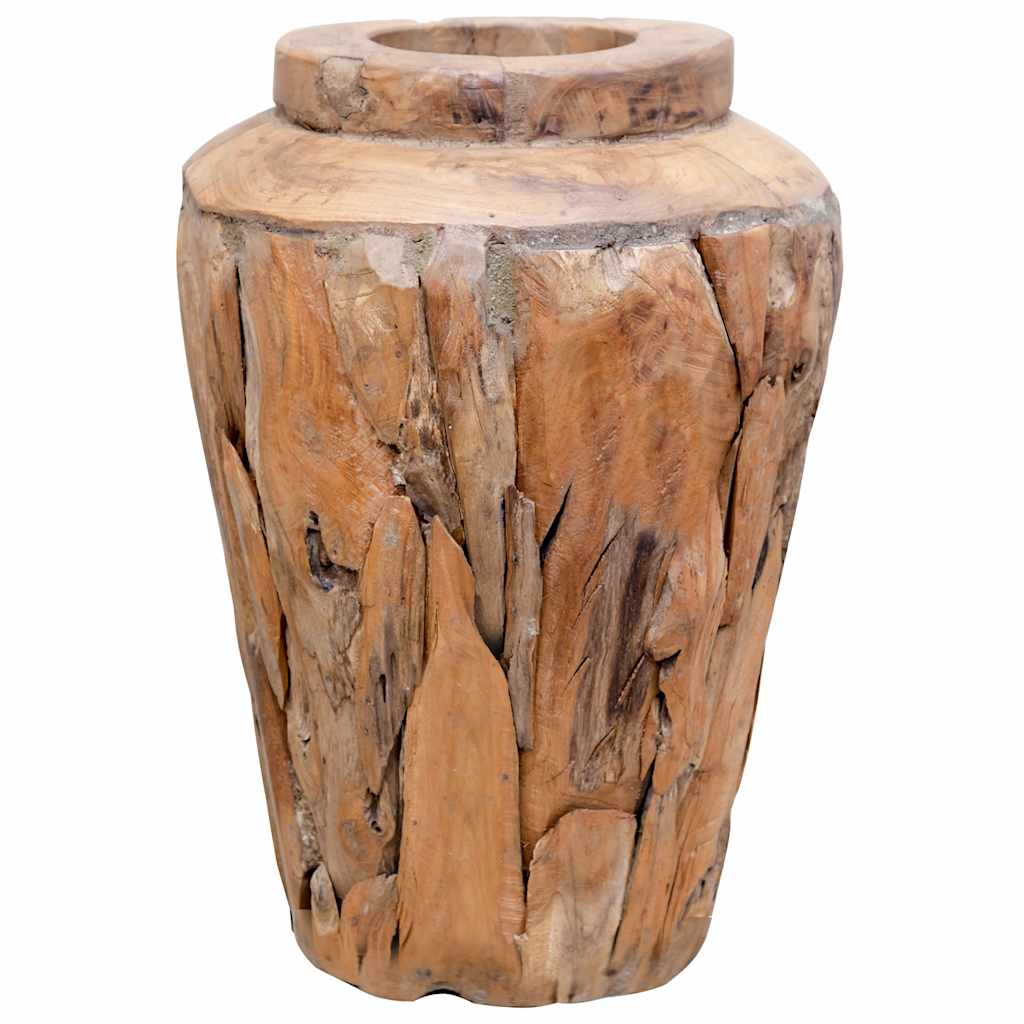 Deko-Vase 40 x 60 cm Massivholz Teak