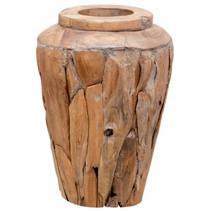 Deko-Vase 40 x 60 cm Massivholz Teak