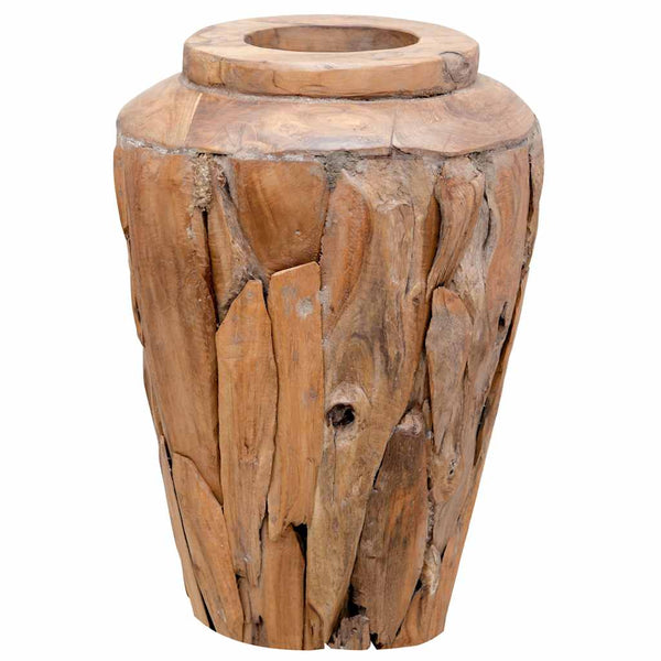 Deko-Vase 40 x 60 cm Massivholz Teak