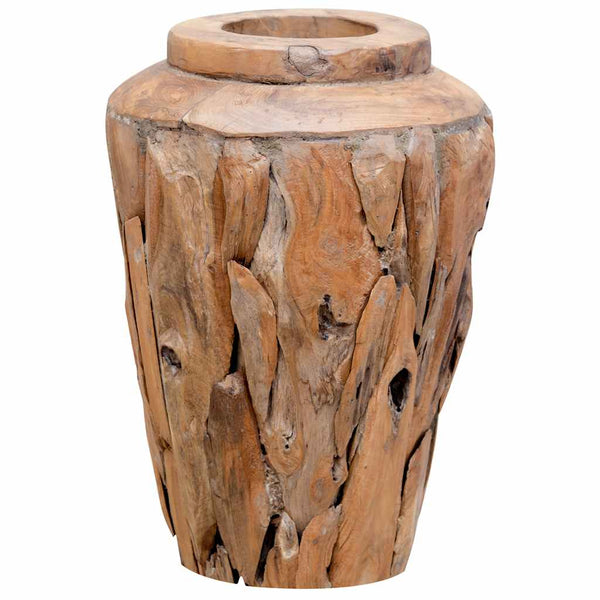 Deko-Vase 40 x 60 cm Massivholz Teak