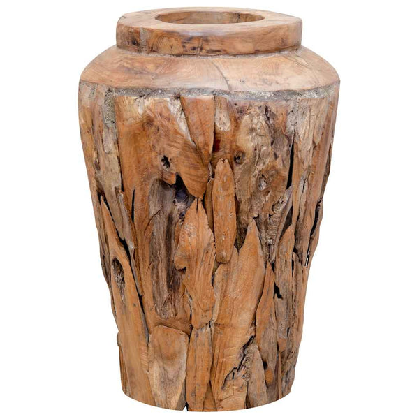 Deko-Vase 40 x 60 cm Massivholz Teak