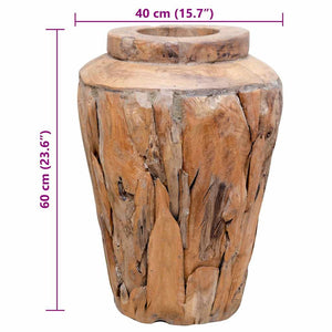 Deko-Vase 40 x 60 cm Massivholz Teak