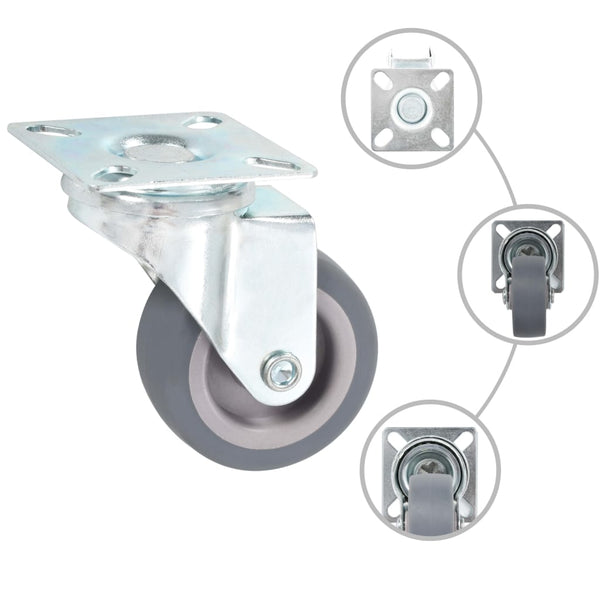 vidaXL 8 Pcs Swivel Casters 50 mm