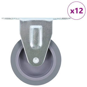 vidaXL Roulettes fixes 75 mm 12 pcs.