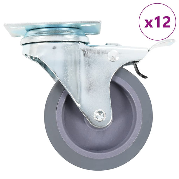 vidaXL 12 roulettes pivotantes 75 mm
