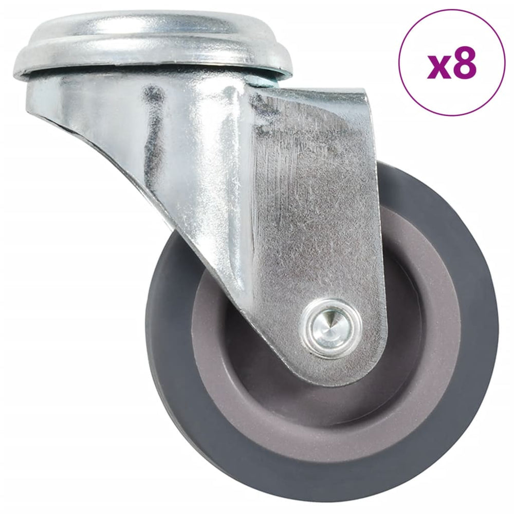 vidaXL 8 roulettes pivotantes avec trou de boulon 50 mm