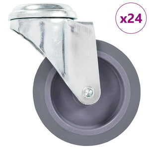 24 Stk. Lenkrollen mit Bolzenloch 75 mm
