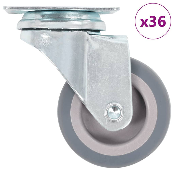 vidaXL 36 roulettes pivotantes 50 mm