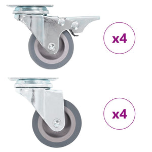vidaXL 8 Pcs Swivel Casters 50 mm