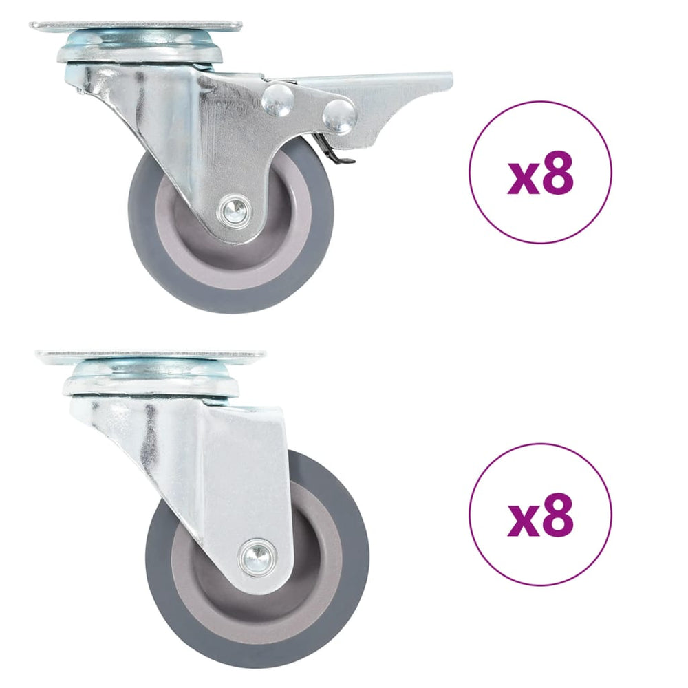 vidaXL 16 Swivel Castors 50 mm