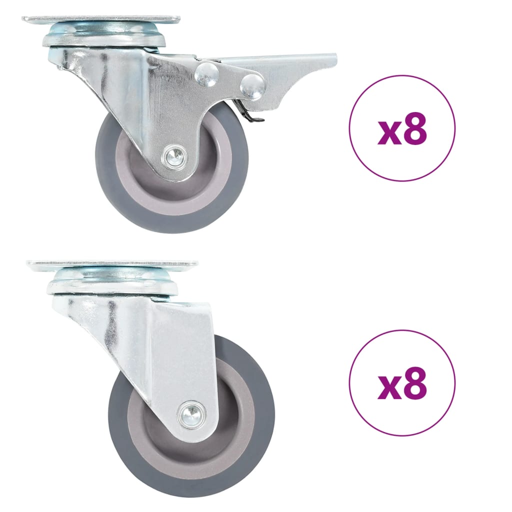 vidaXL 16 roulettes pivotantes 50 mm