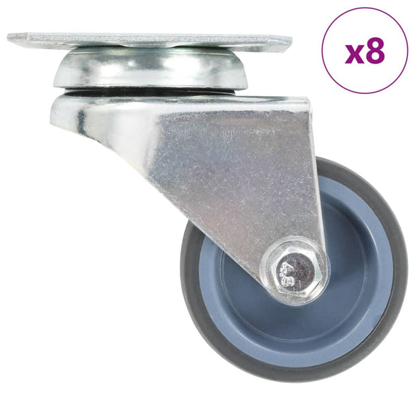 vidaXL 8 roulettes doubles pivotantes 50 mm