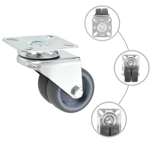 vidaXL 16 roulettes doubles pivotantes 50 mm