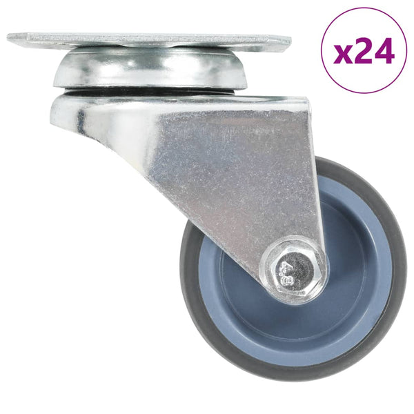vidaXL 24 roulettes jumelées 50 mm