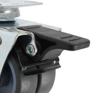 vidaXL 12 roulettes pivotantes jumelées 50 mm