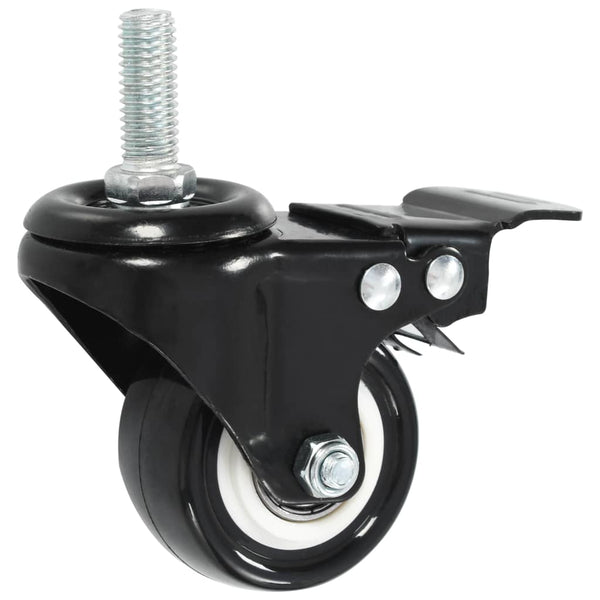 vidaXL Swivel Casters with Brakes 24 pcs 50 mm