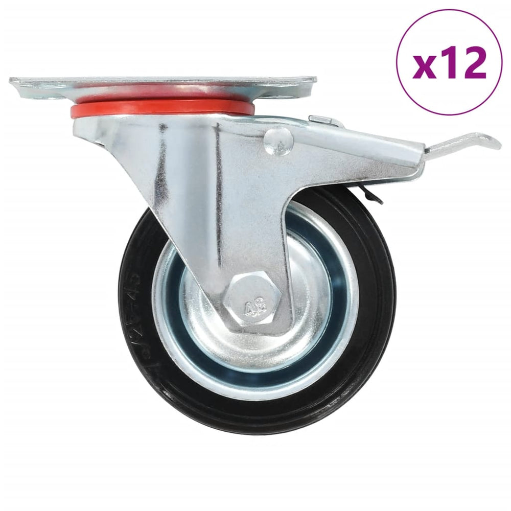 12 Stk. Lenkrollen 75 mm