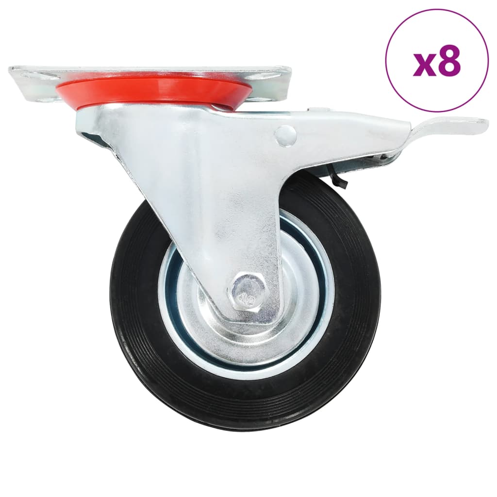 vidaXL 8 roulettes pivotantes 100 mm