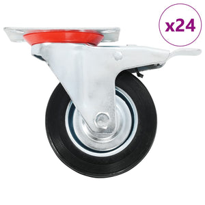 vidaXL 24 Roulettes pivotantes 100 mm
