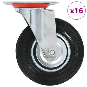 vidaXL 16 Swivel Casters 125 mm