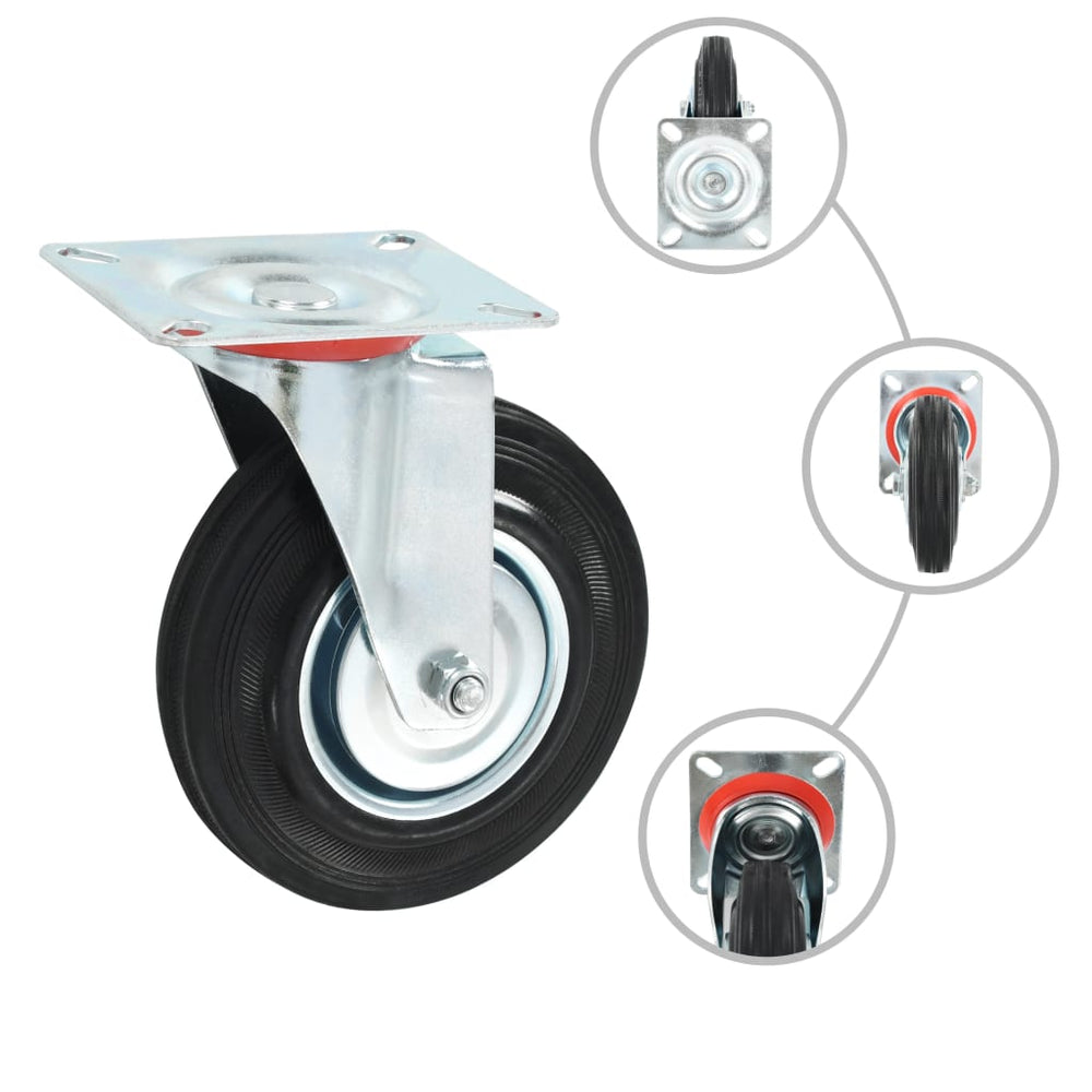 vidaXL 16 Swivel Casters 125 mm