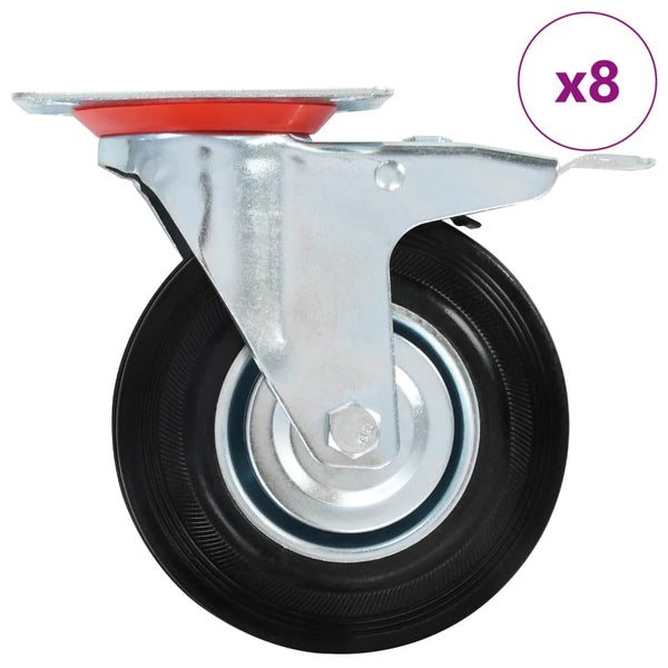 vidaXL 8 roulettes pivotantes 125 mm