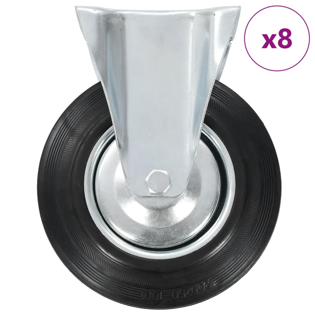 vidaXL 8 Pcs Swivel Casters 200 mm
