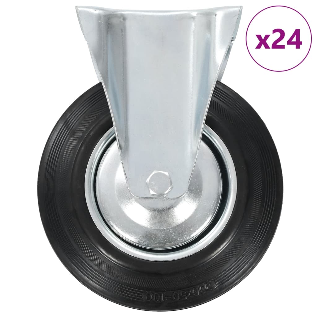 vidaXL 24 Roulettes fixes 200 mm