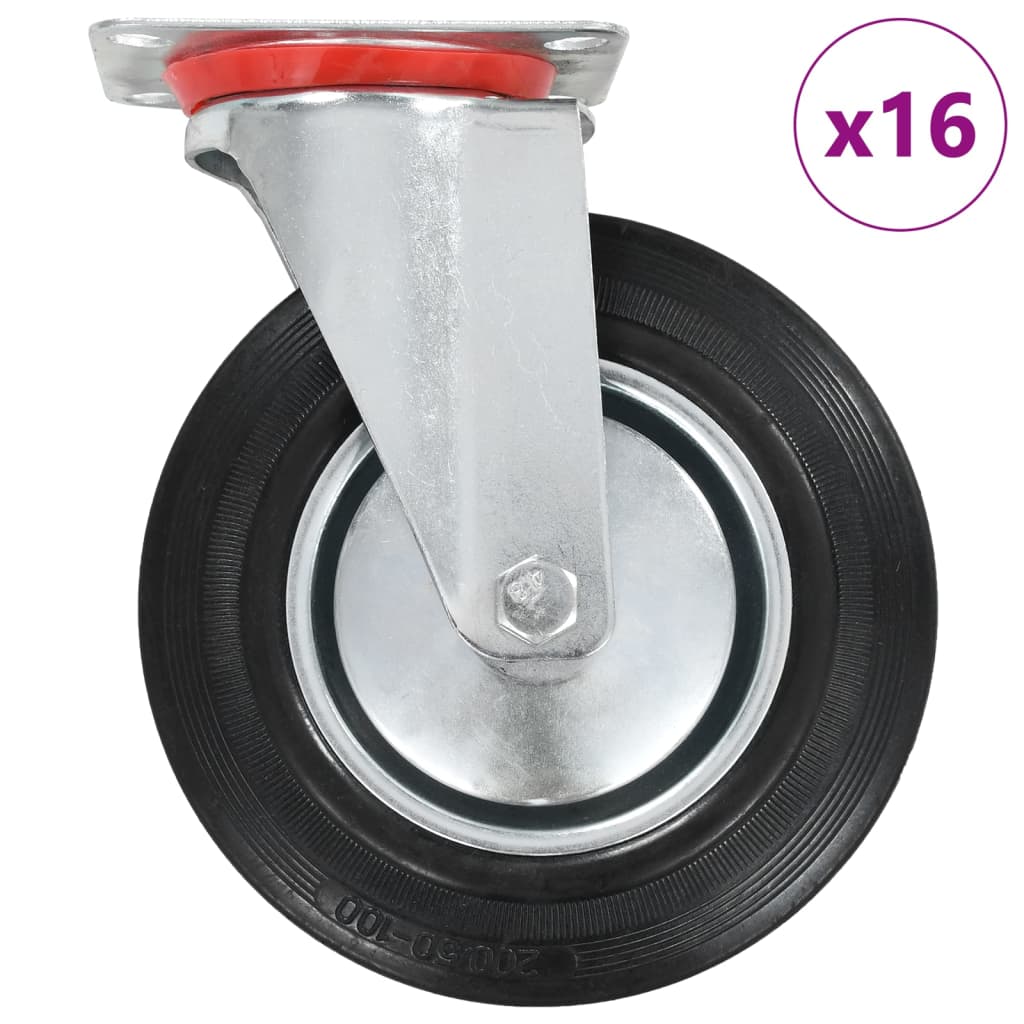 vidaXL 16 roulettes pivotantes 200 mm