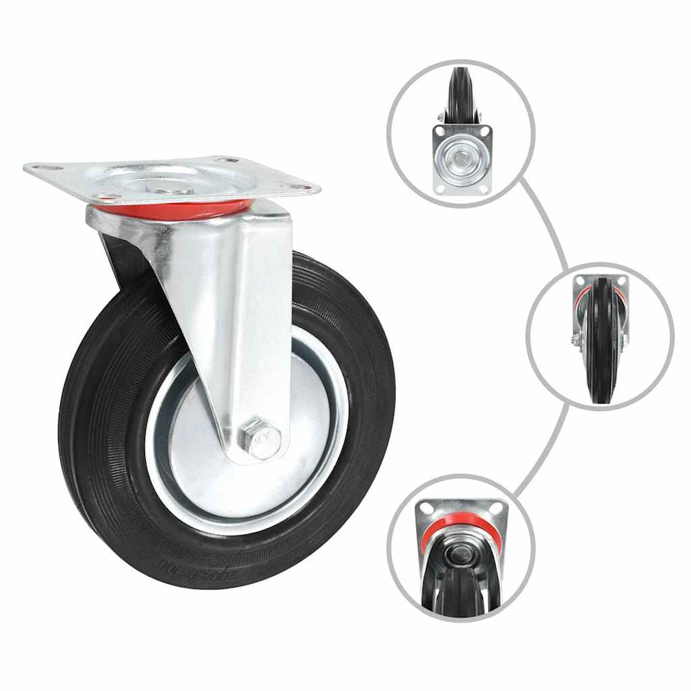 vidaXL 24 Pcs. Swivel Casters 200 mm