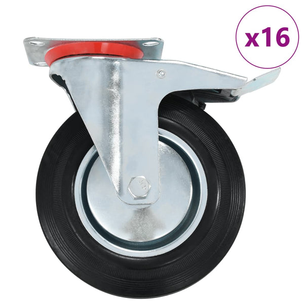 vidaXL 16 roulettes pivotantes 200 mm