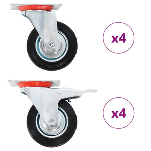 vidaXL 8 roulettes pivotantes 100 mm