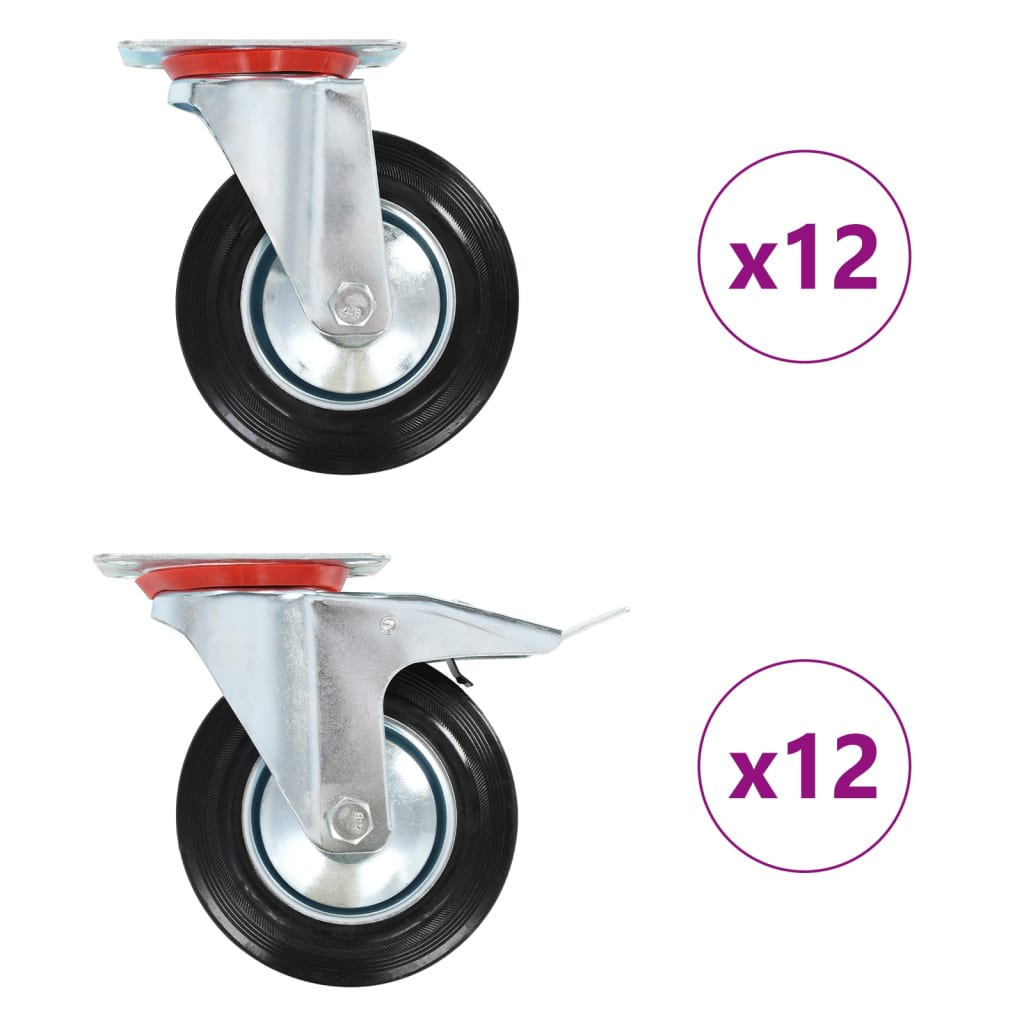 24 Stk. Lenkrollen 160 mm
