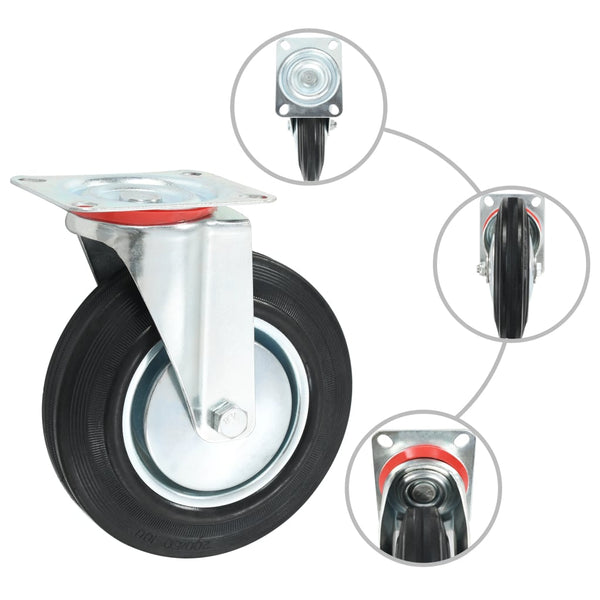 vidaXL 8 roulettes pivotantes 200 mm