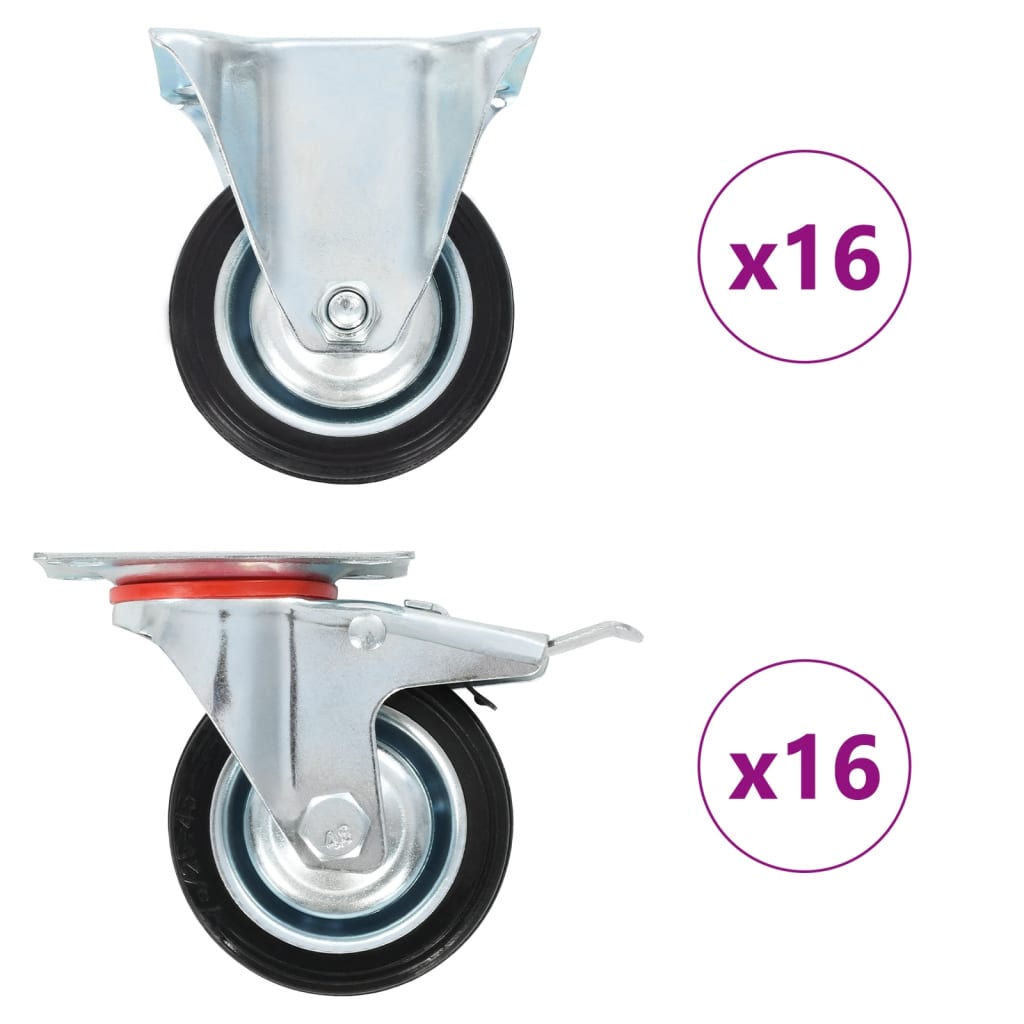 vidaXL 32 pcs. Casters 75 mm