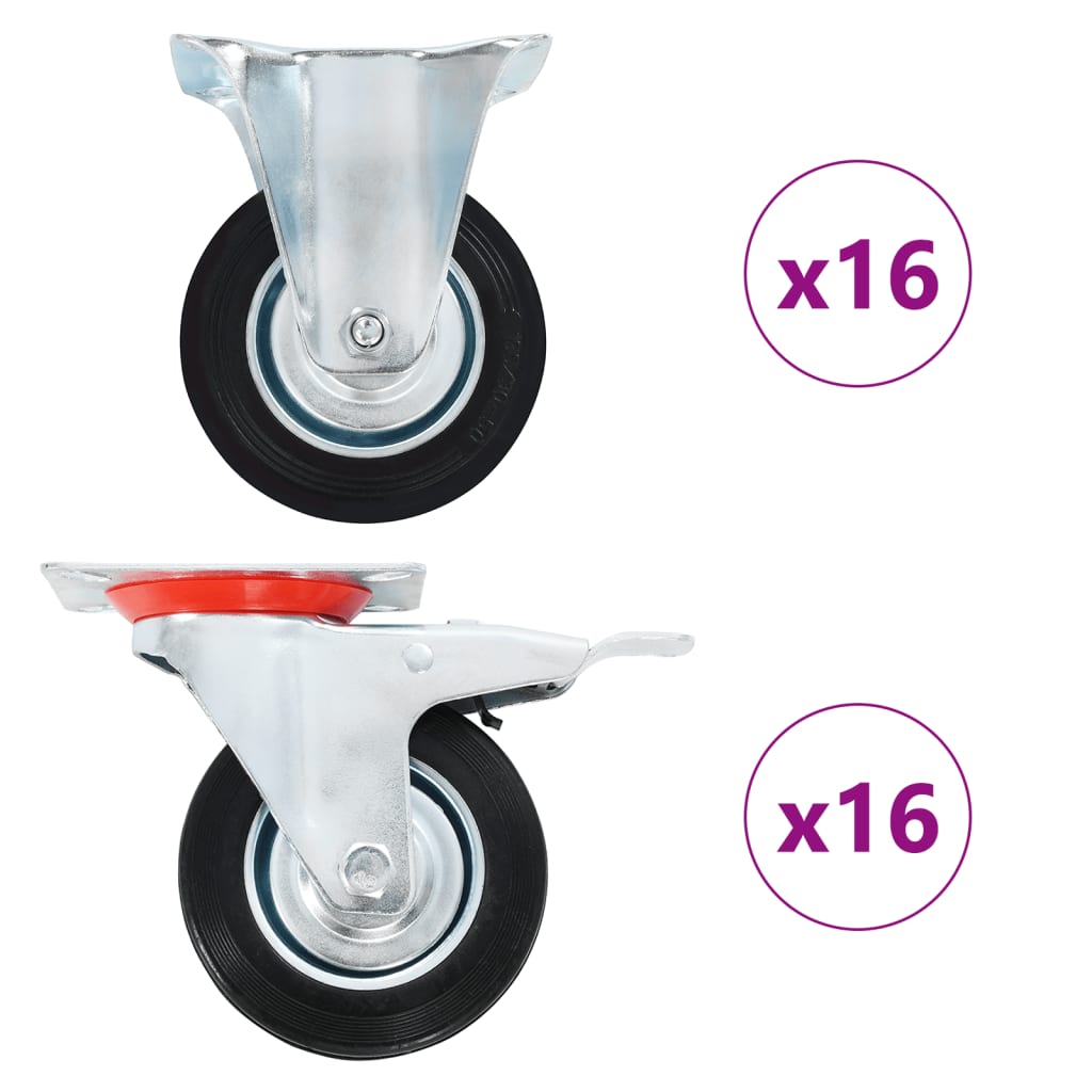 vidaXL 32 roulettes 100 mm