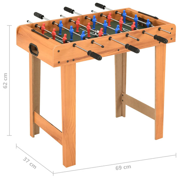 vidaXL Mini Foosball Table 69x37x62 cm Maple