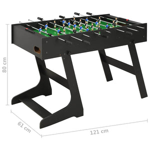 Klappbarer Kickertisch 121 cm Schwarz