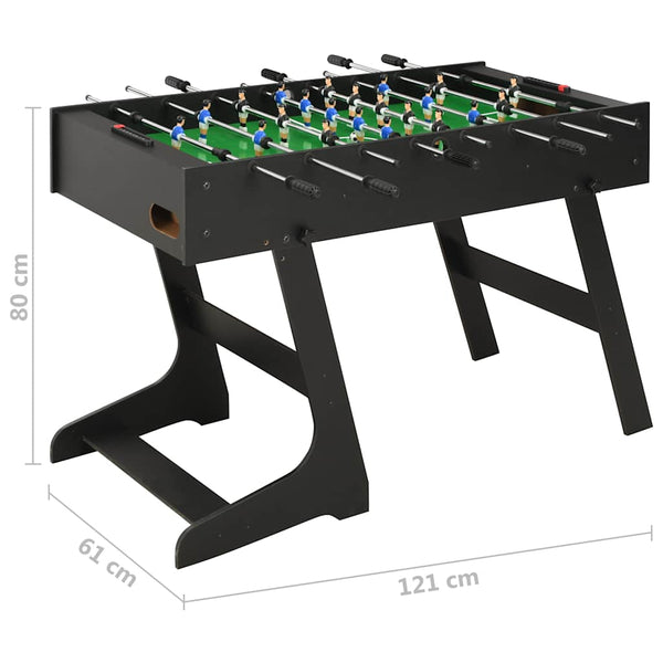 Klappbarer Kickertisch 121 cm Schwarz