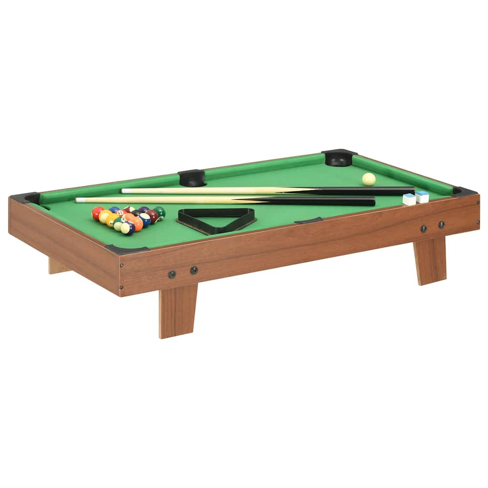 vidaXL 3-foot Mini Billiard Table 92x52x19 cm Brown and Green