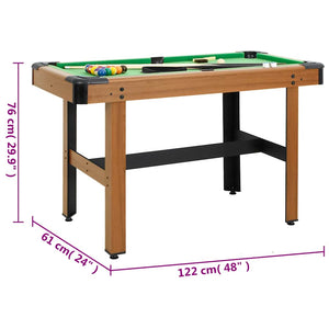 4ft Billardtisch 122x61cm Braun