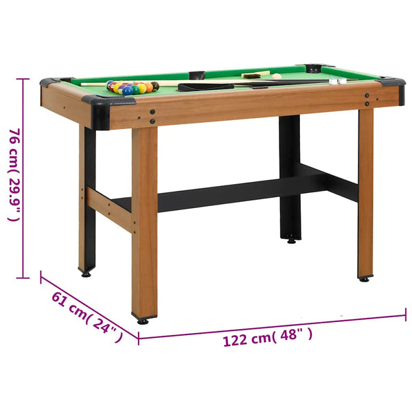 4ft Billardtisch 122x61cm Braun