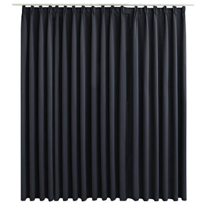 Verdunkelungsvorhang mit Haken Schwarz 290 x 245 cm