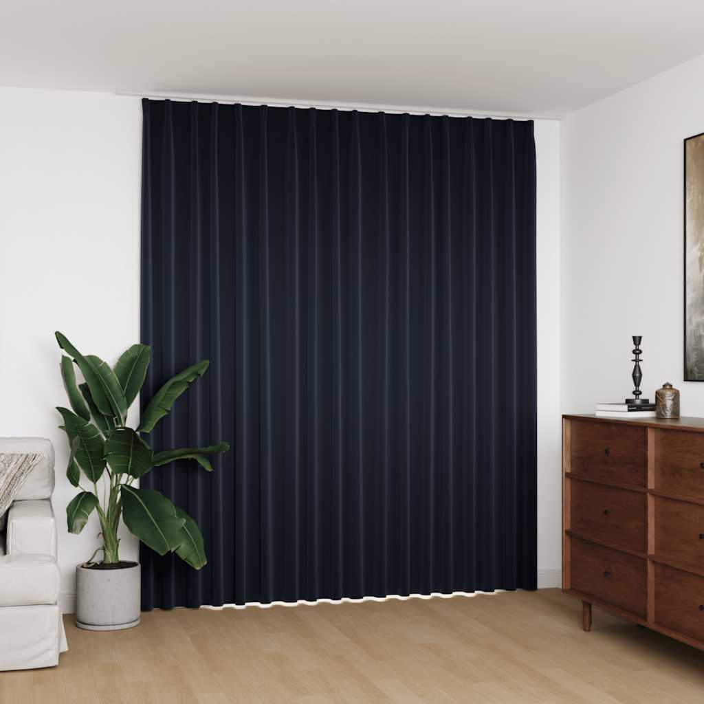 vidaXL Rideau occultant avec crochets Anthracite 290 x 245 cm